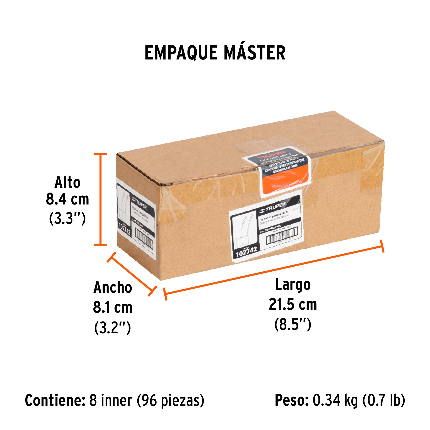 Bolsa con 2 carbones de repuesto para PULA-6A, Truper