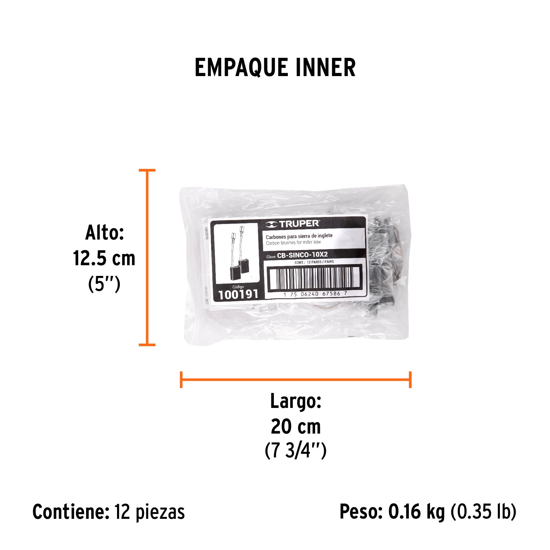 Carbones de repuesto para sierra SINCO-10X2