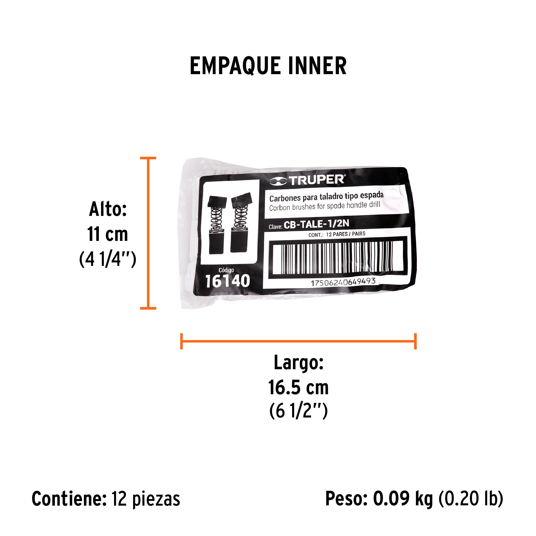 Carbones de repuesto para taladro TALE-1/2N