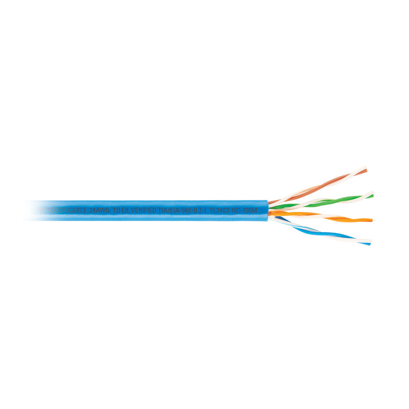 Metro de cable UTP CAT5E, Bobina de 100m, azul, VOLTECK