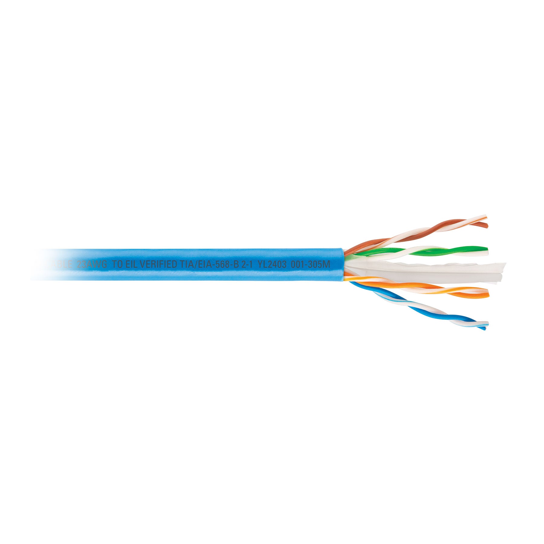 Metro de cable UTP CAT6, Bobina de 305m, azul, VOLTECK