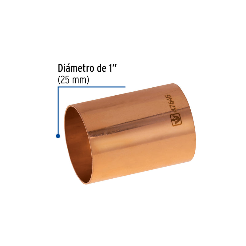 Cople de cobre sin ranura,1', Basic