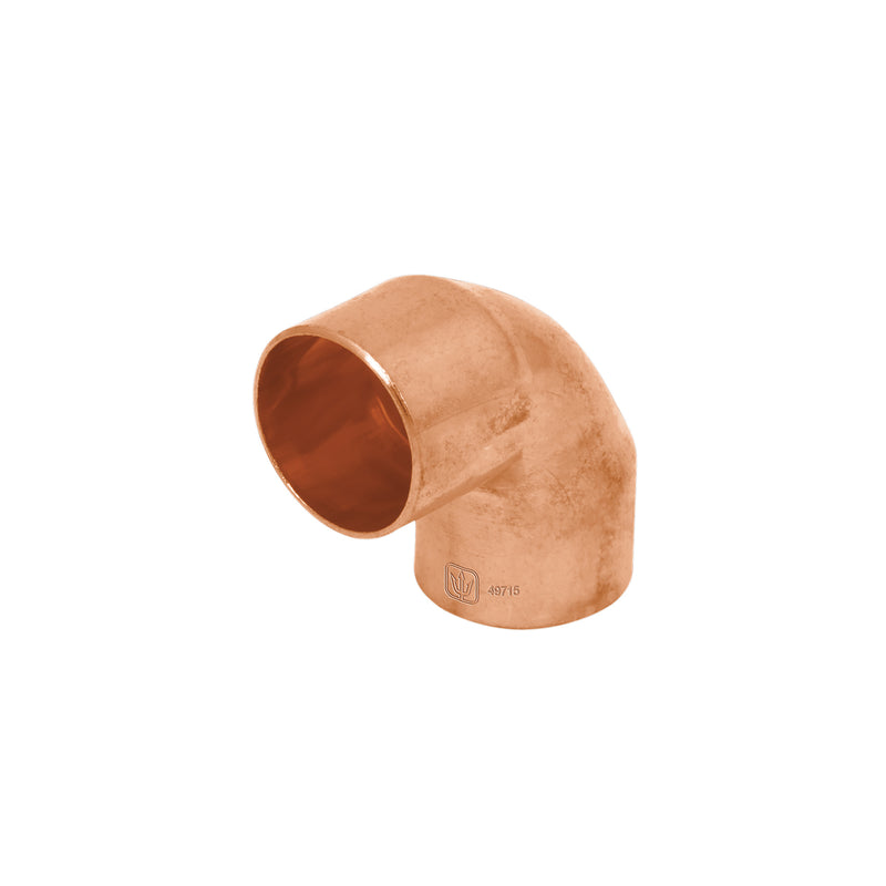 Codo 90° de cobre de 3/4"