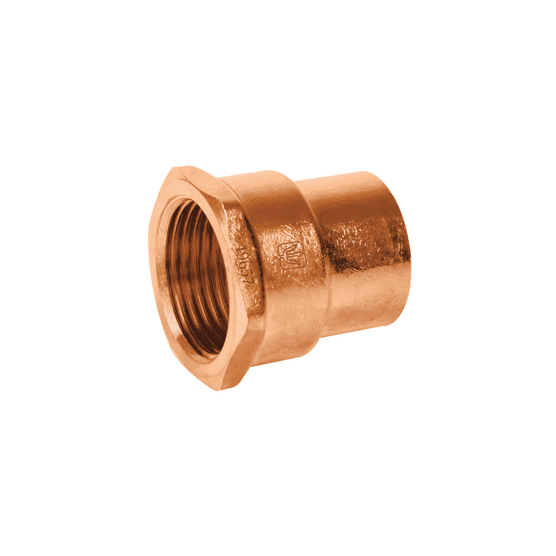 Conector de cobre, rosca interior 3/4"