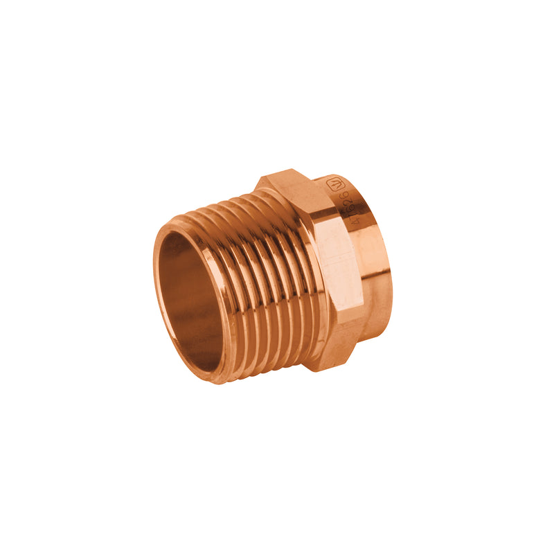 Conector de cobre, rosca exterior, 3/4', Basic