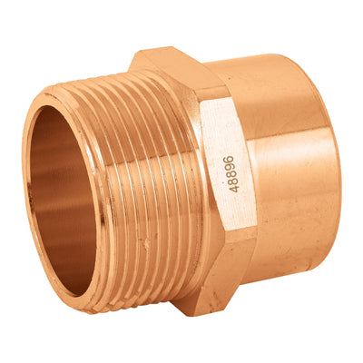 Conector de cobre, rosca exterior 1-1/2"