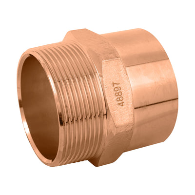 Conector de cobre, rosca exterior 2"