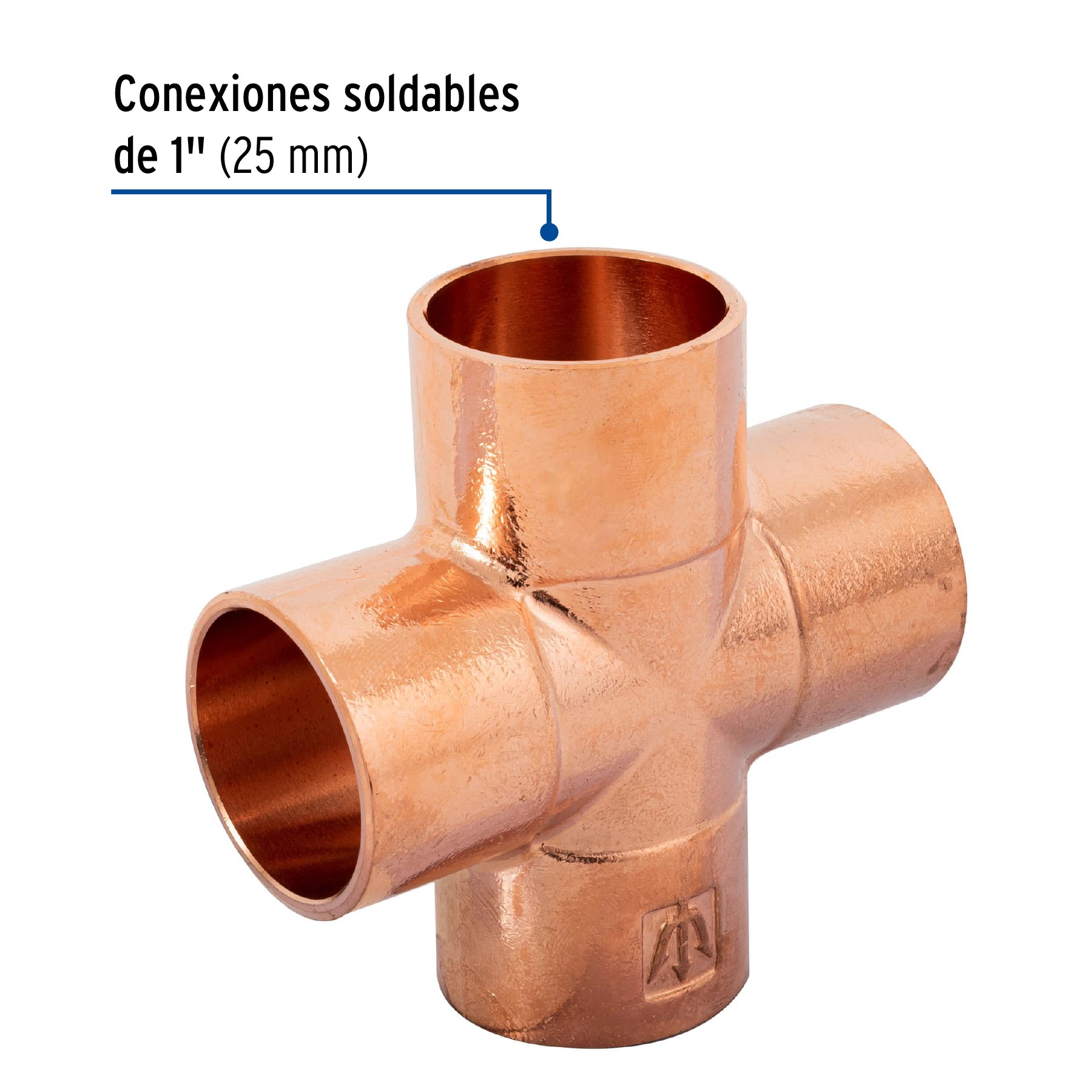 Cruz sencilla  de cobre 1", Foset