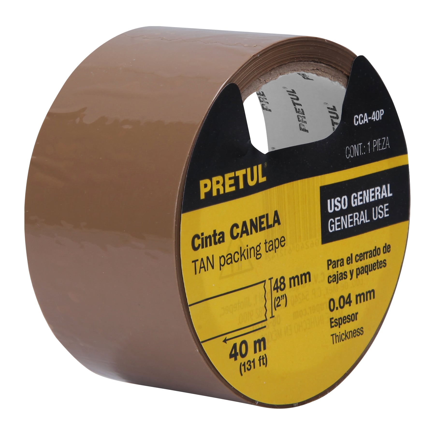 Cinta de empaque canela, 40 m, Pretul