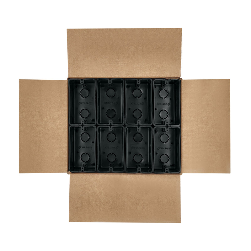 Caja tipo chalupa 4x2", de plástico, Volteck