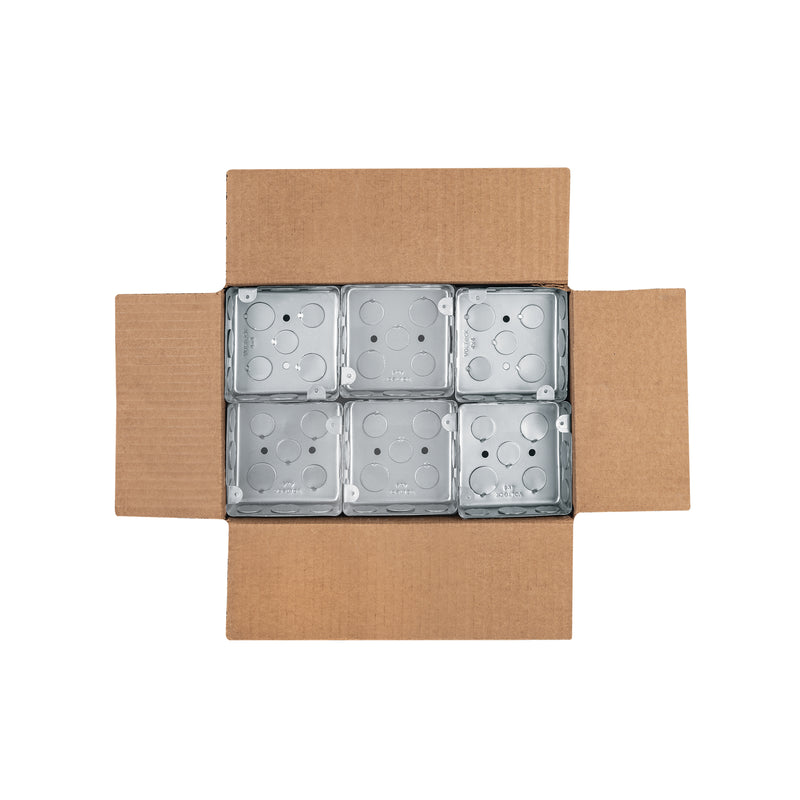Caja de acero cuadrada 4x4", económica, Volteck