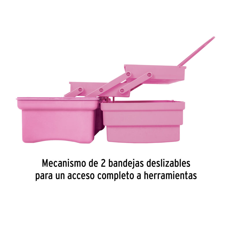 Caja cosmetiquera 14", rosa/morado, Pretul