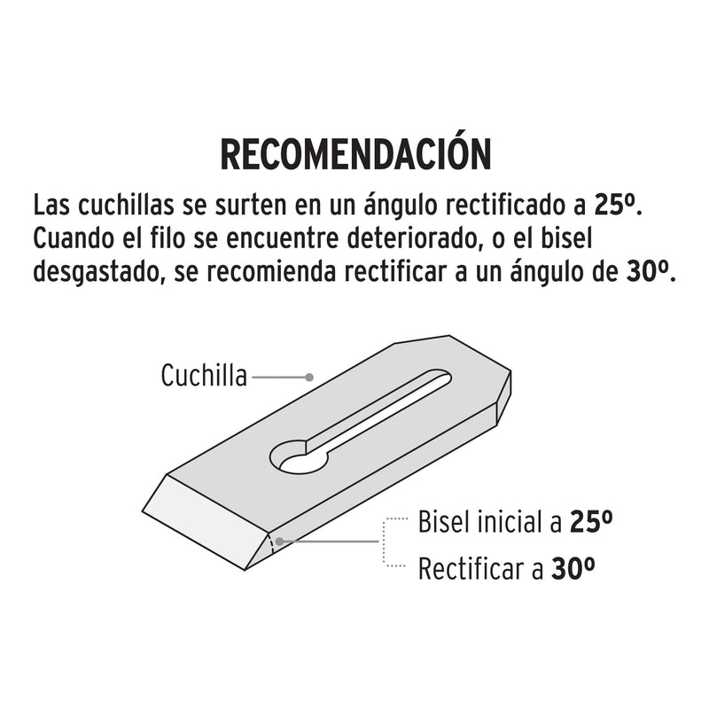 Cuchilla y contra para cepillo de carpintero # 6