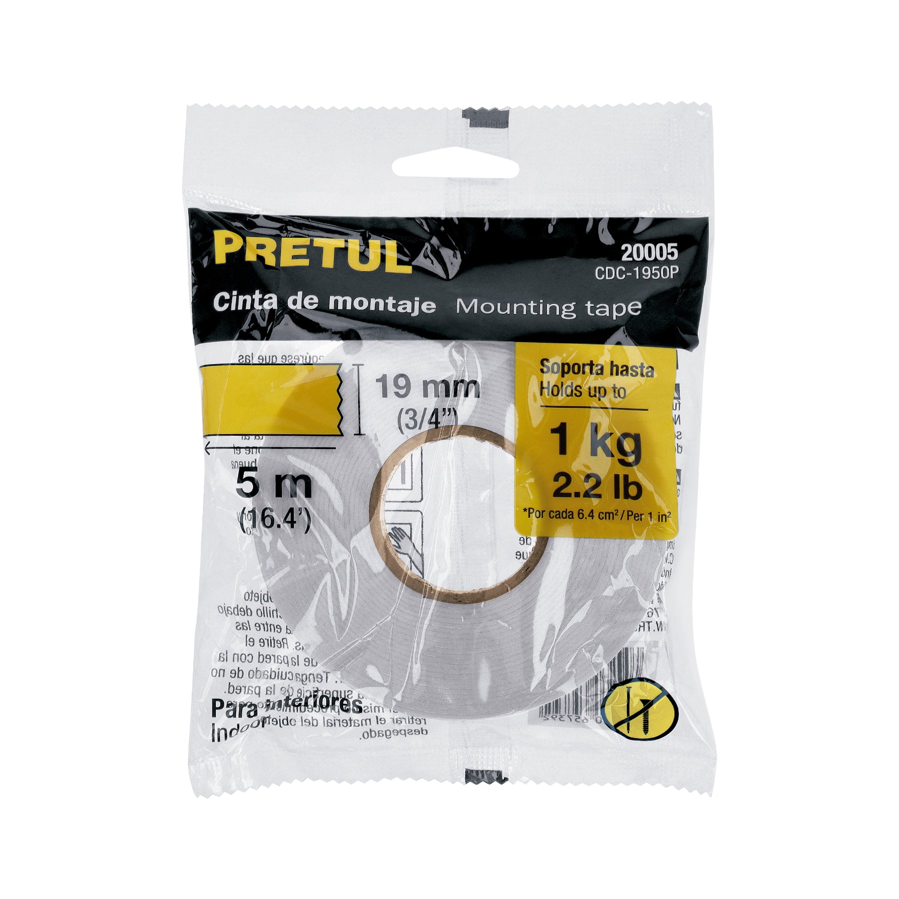 Cinta doble cara de 19 mm x 5 m Pretul