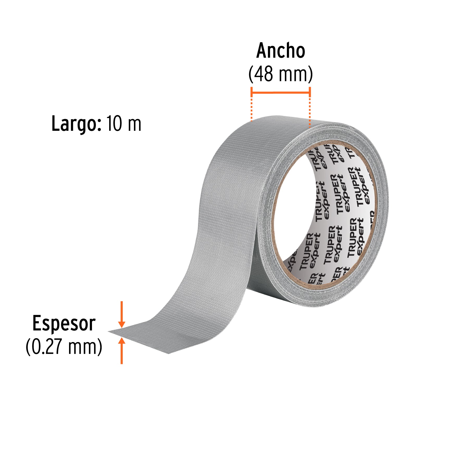 Cinta para ducto, 10 m, altas temperaturas, Truper Expert