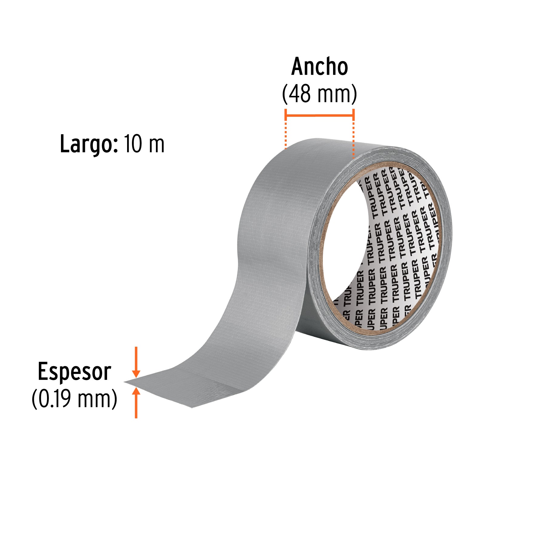Cinta para ducto, 10 m, resistente a altas temperaturas