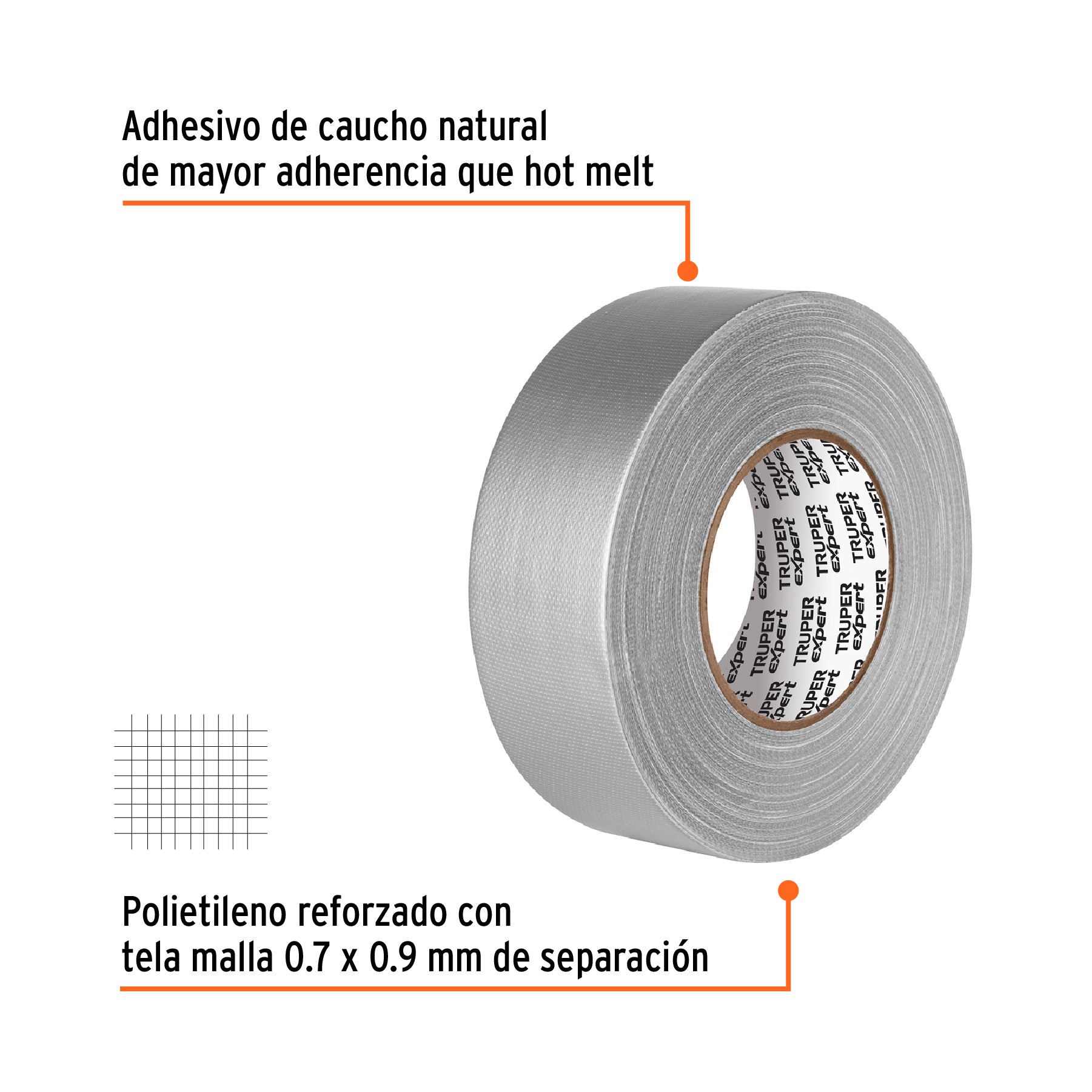 Cinta para conducto 50m x 48mm, espesor 0.27mm, EXPERT