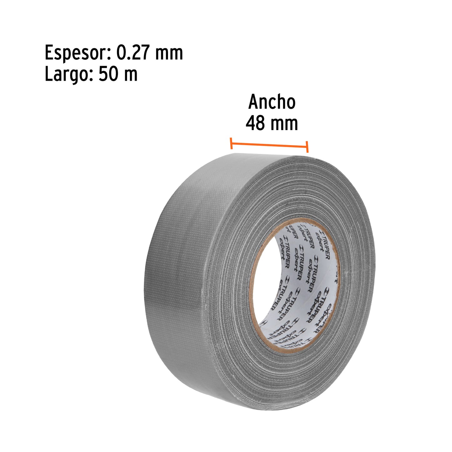 Cinta para conducto 50m x 48mm, espesor 0.27mm, EXPERT