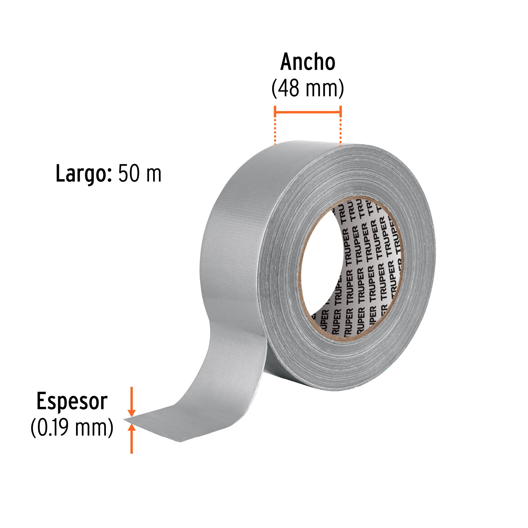 Cinta para ducto, 50 m, resistente a altas temperaturas
