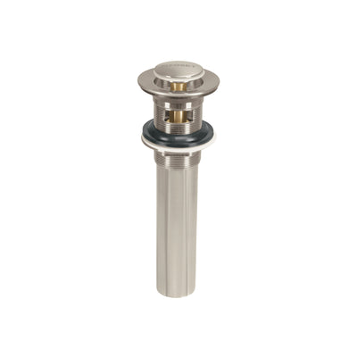 Contra p/lavabo con rebosadero, sistema push, satín, 1-1/4"