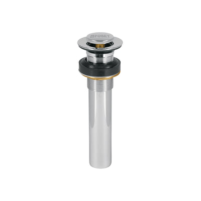Contra p/lavabo sin rebosadero, sistema push, cromo, 1-1/4"