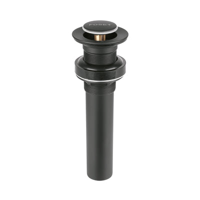 Contra p/lavabo, 1-1/4', sin rebosadero, push, latón, negro