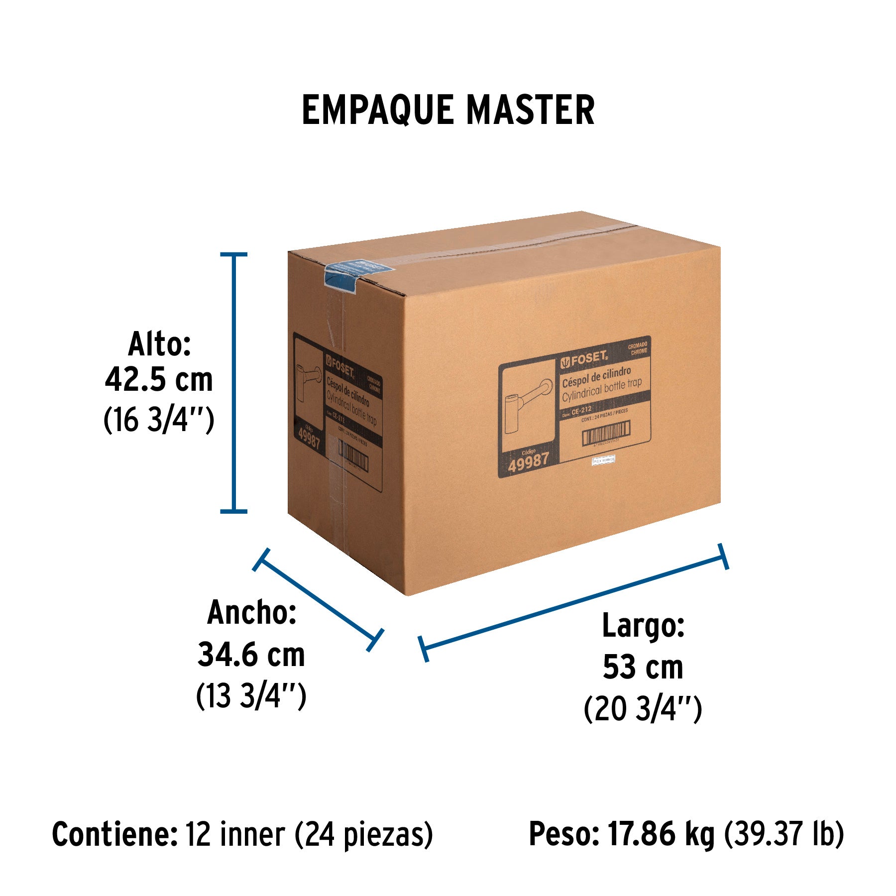 Céspol de bote p/lavabo minimalista s/contra, cromo, 1-1/4"