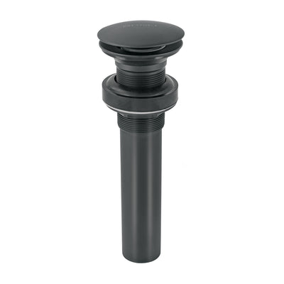 Contra p/lavabo, 1-1/4', sin rebosadero, hongo, latón, negro