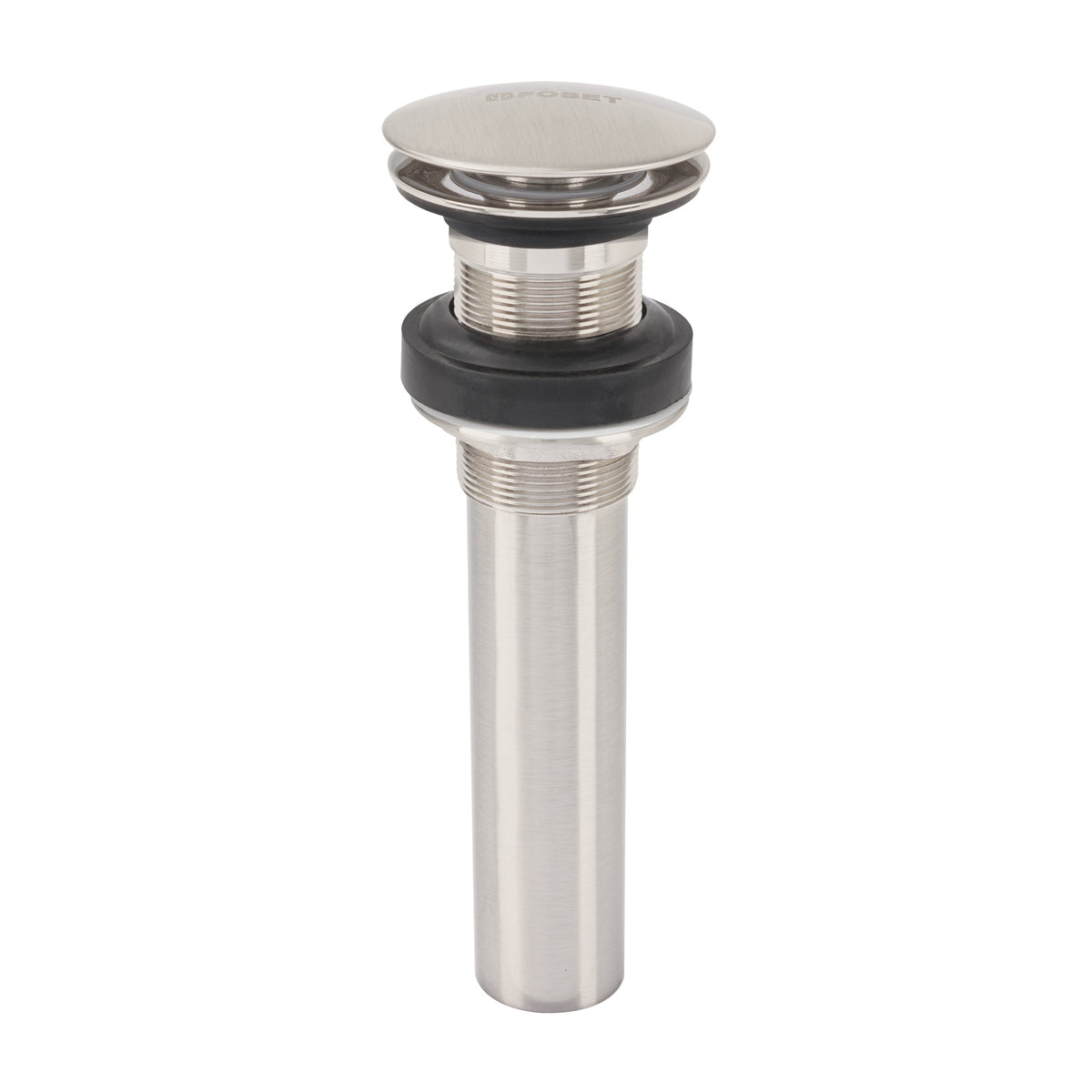 Contra p/lavabo, 1-1/4', sin rebosadero, hongo, latón, satín