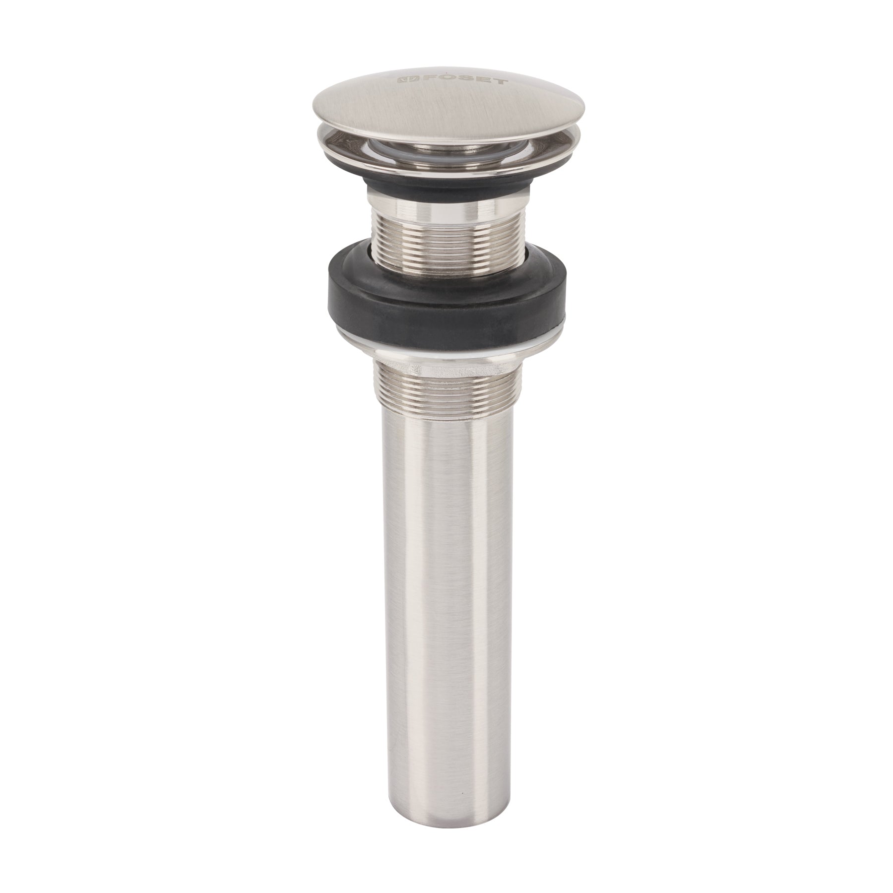 Contra p/lavabo, 1-1/4', sin rebosadero, hongo, latón, satín
