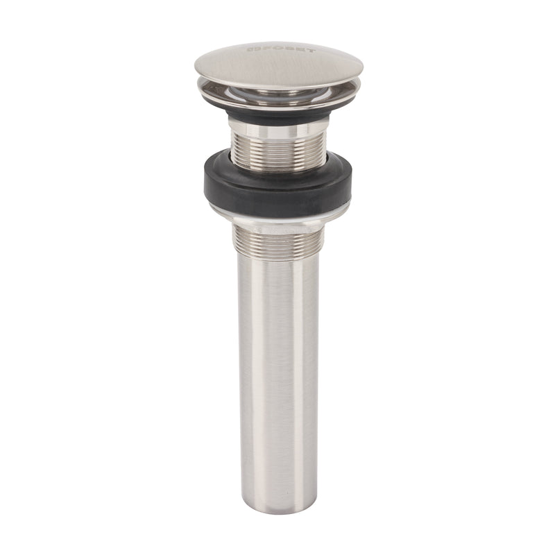 Contra p/lavabo, 1-1/4', sin rebosadero, hongo, latón, satín