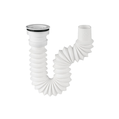 Céspol flexible p/fregadero c/contra 2 1/2", polipr, 1-1/2"