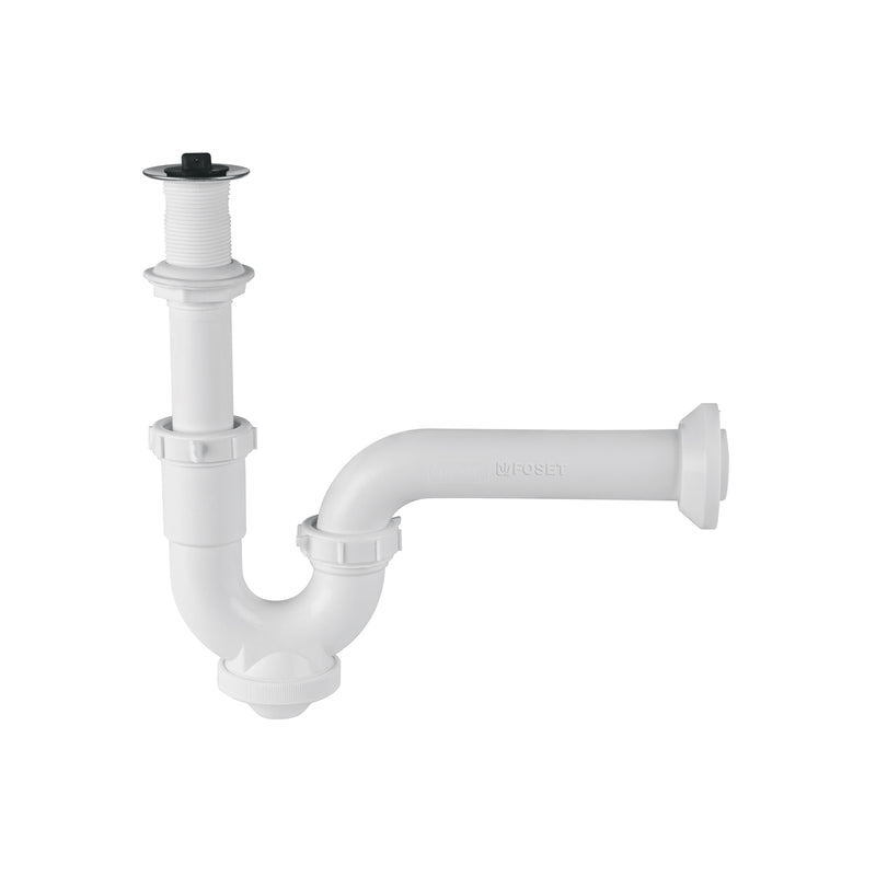 Céspol rígido para lavabo con contra, polipropileno, 1-1/4"