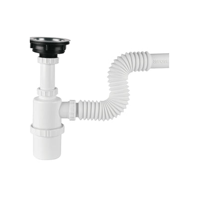Céspol bote p/fregadero c/contracanasta, polipr, 1-1/2"