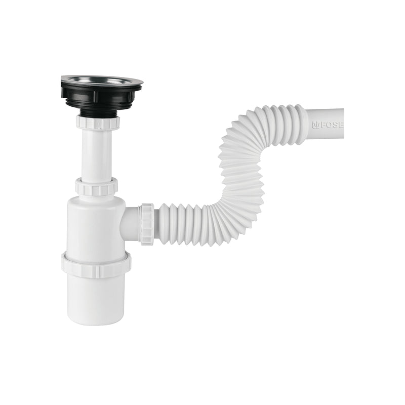 Céspol bote p/fregadero c/contracanasta, polipr, 1-1/2"