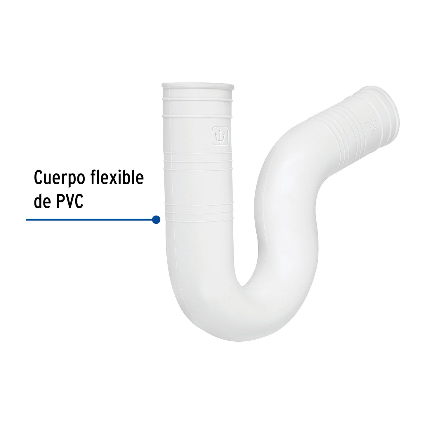 Céspol flexible para fregadero, PVC, 1-1/2"
