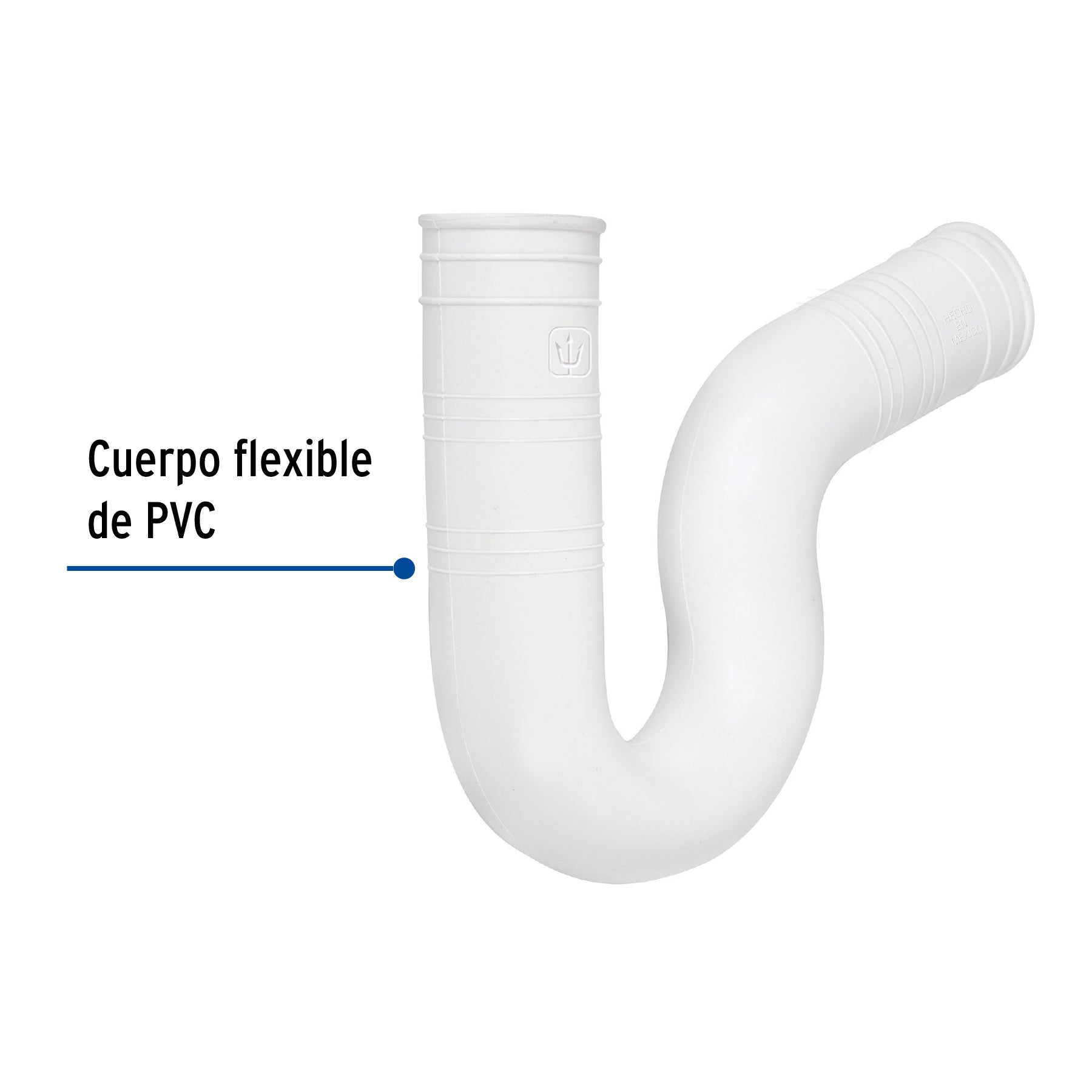Céspol flexible para fregadero, PVC, 1-1/2"