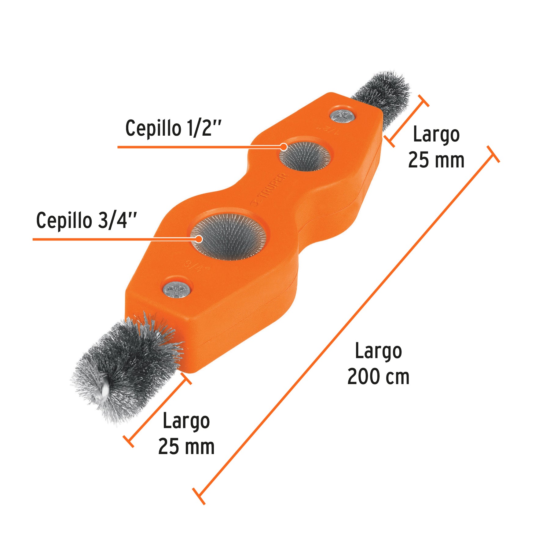 Cepillo limpiador de terminales de baterías, 4 en 1