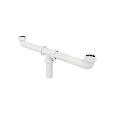 Céspol doble para fregadero, polipropileno, 1-1/2"