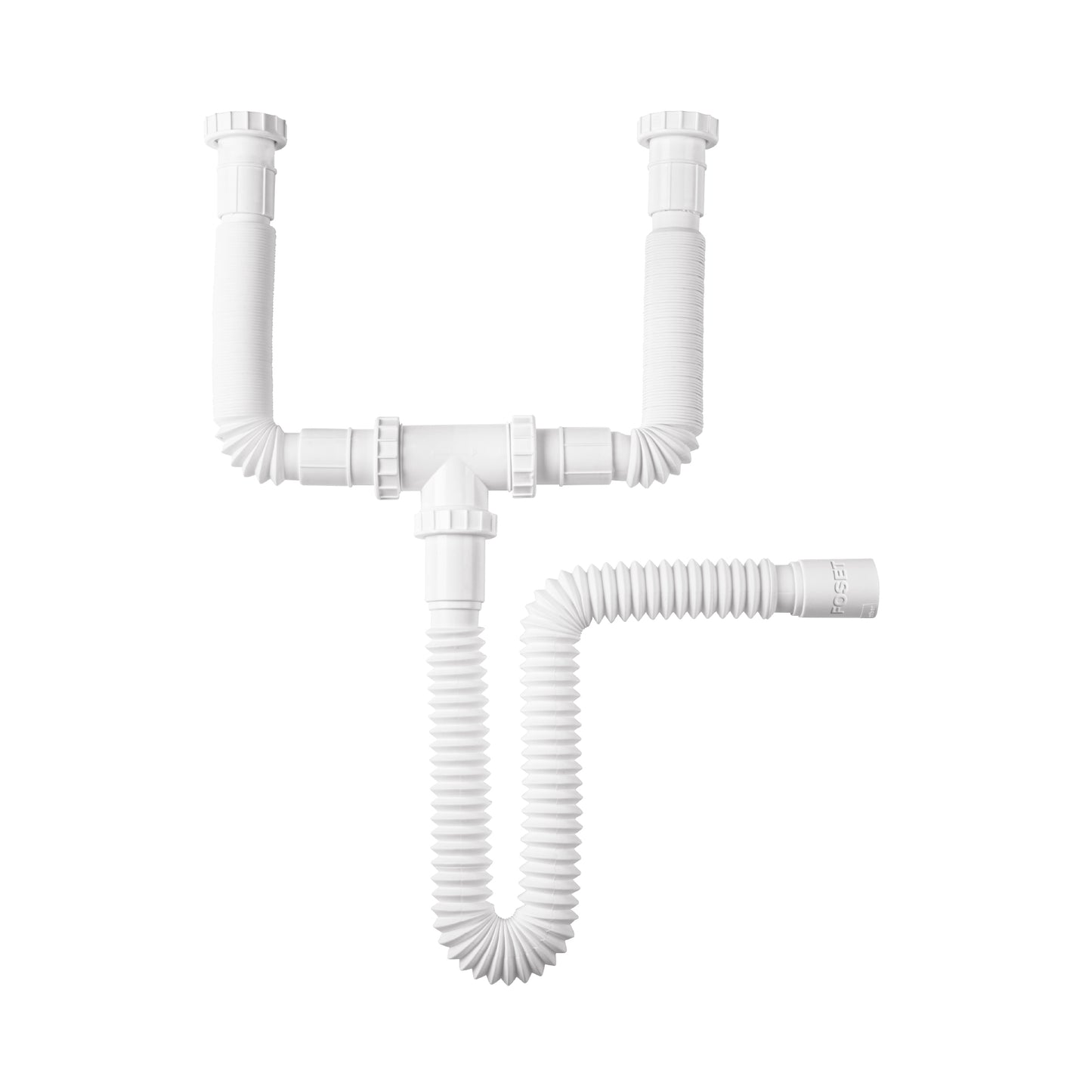 Céspol flexible doble para fregadero, polipropileno, 1-1/2'