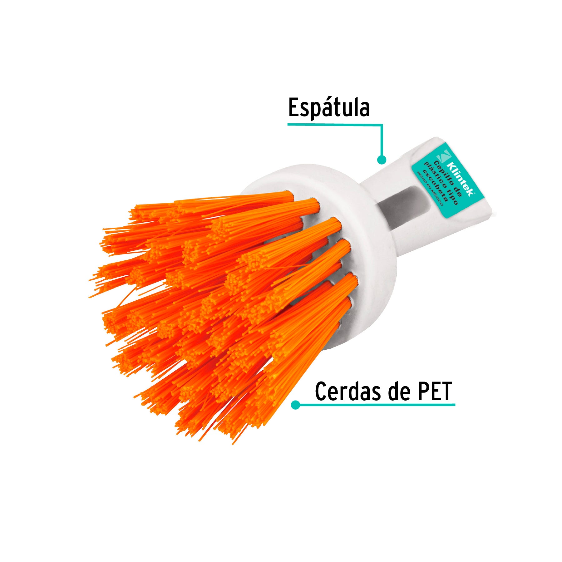 Cepillo de plástico, tipo escobeta