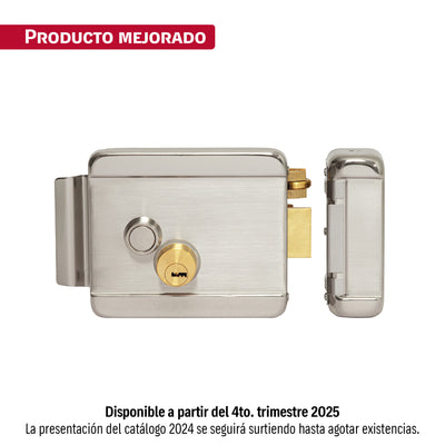 Cerradura electromecánica con botón, derecha, Hermex