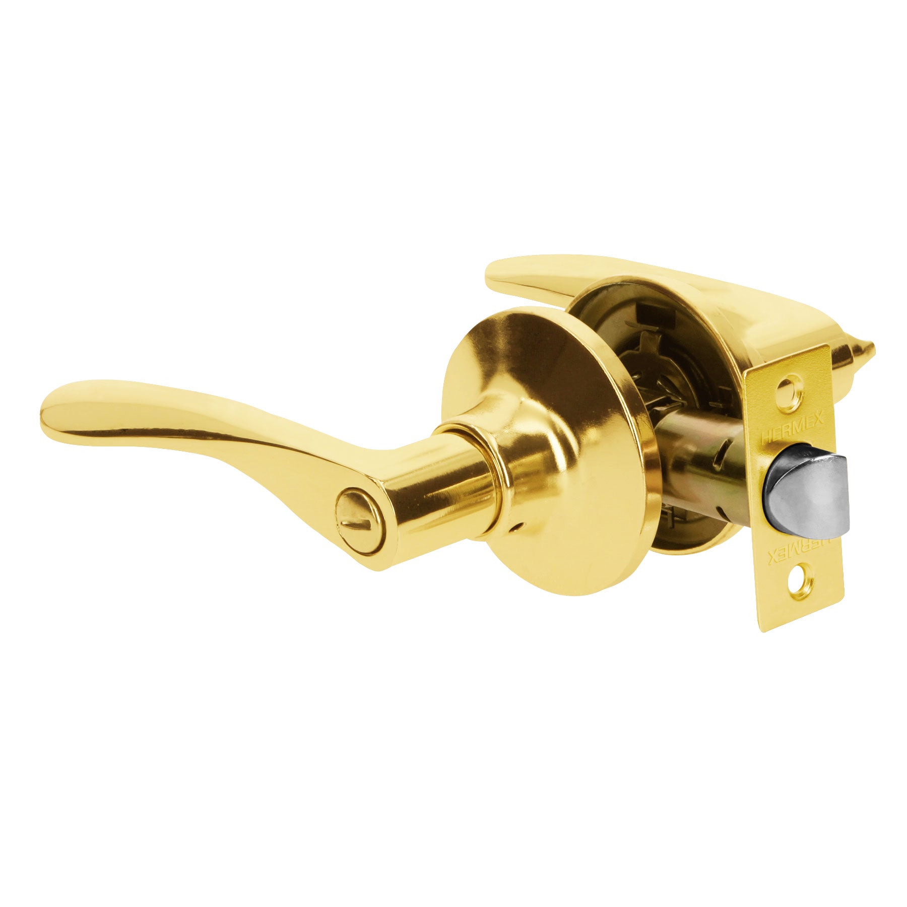 Cerradura Basic manija, cil metal, baño, latón brillante