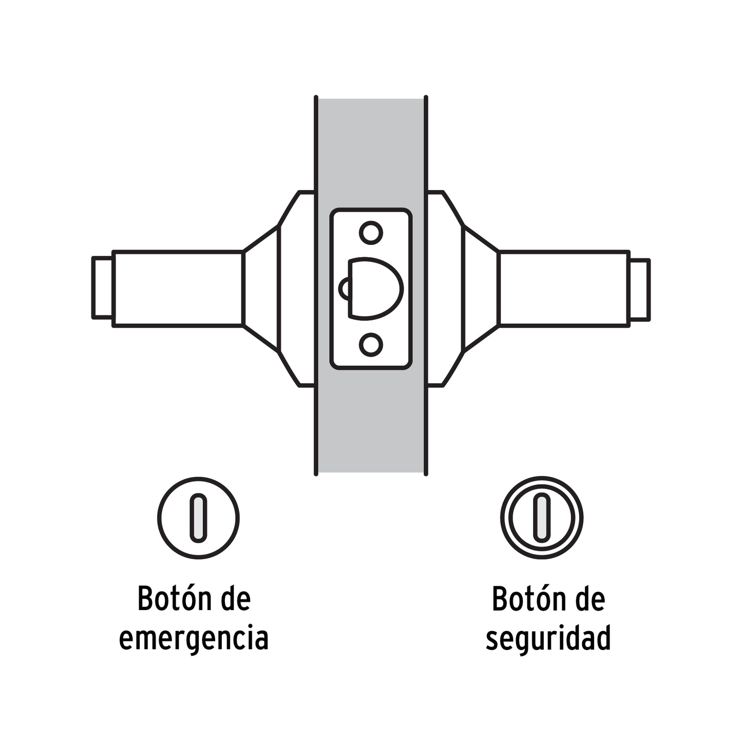 Cerradura manija 'Milán' p/baño, negro, cil latón, Basic