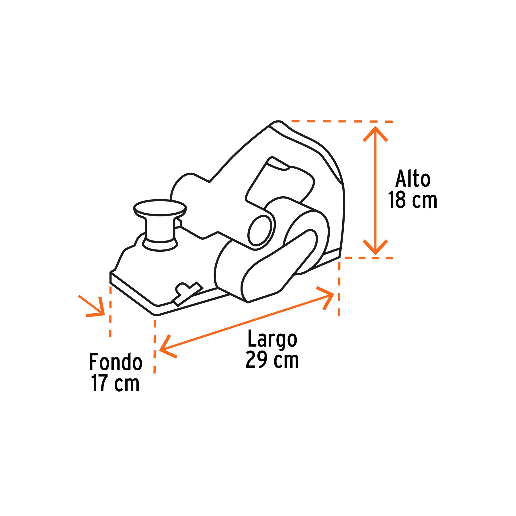 Cepillo eléctrico 3-1/4' 720 W, industrial, Truper