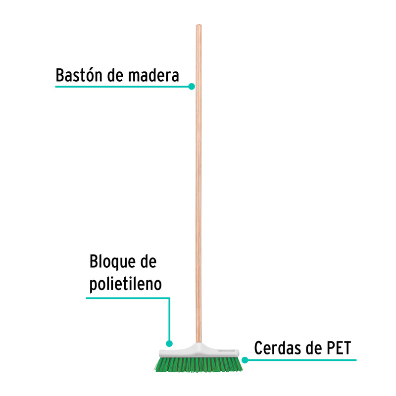 Cepillo de plástico, uso rudo, 30 cm