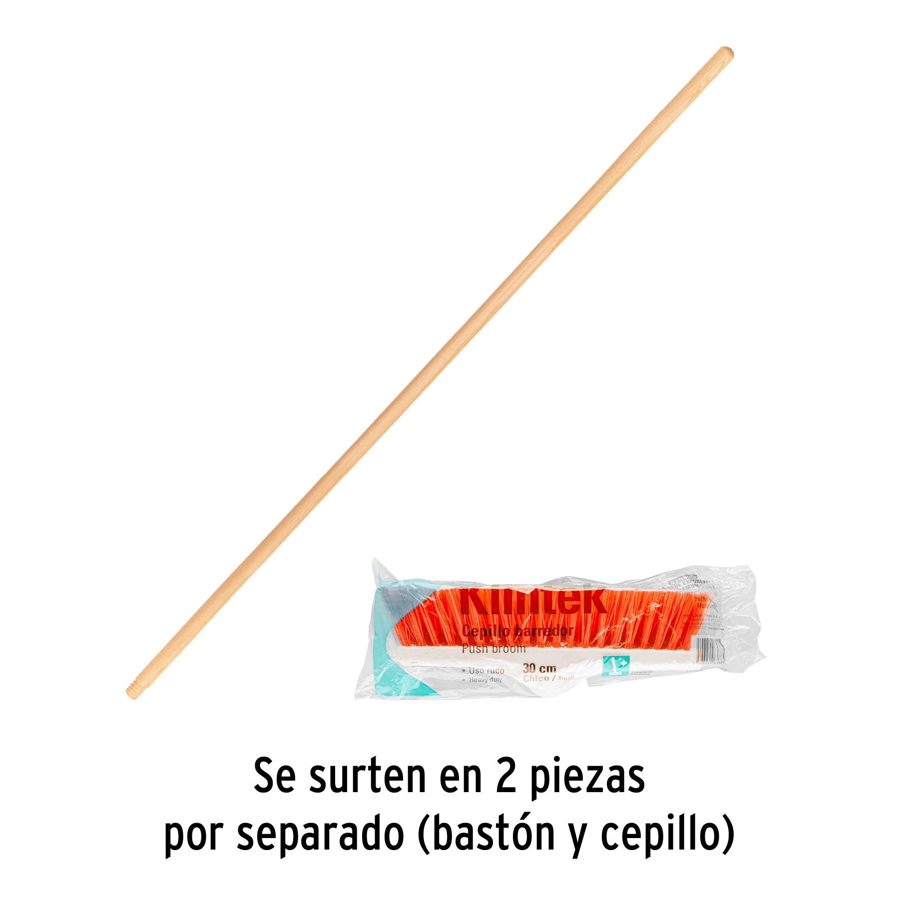 Cepillo de plástico, uso rudo, 30 cm