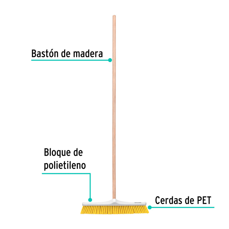Cepillo industial, cerda suave, 59 cm