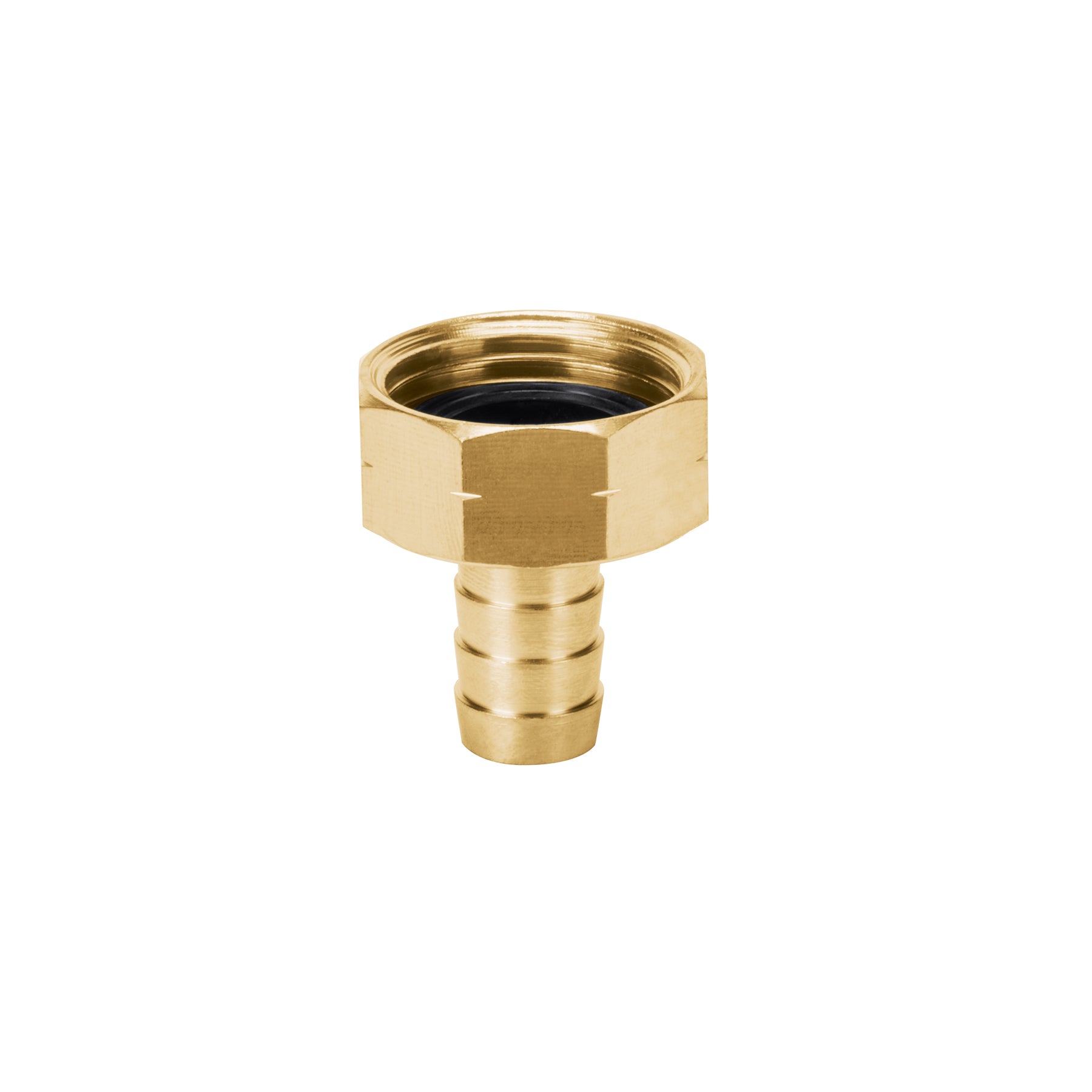 Conector sencillo 1/2", hembra, de latón maquinado