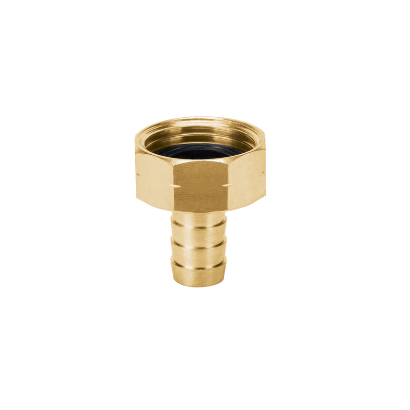 Conector sencillo 1/2", hembra, de latón maquinado